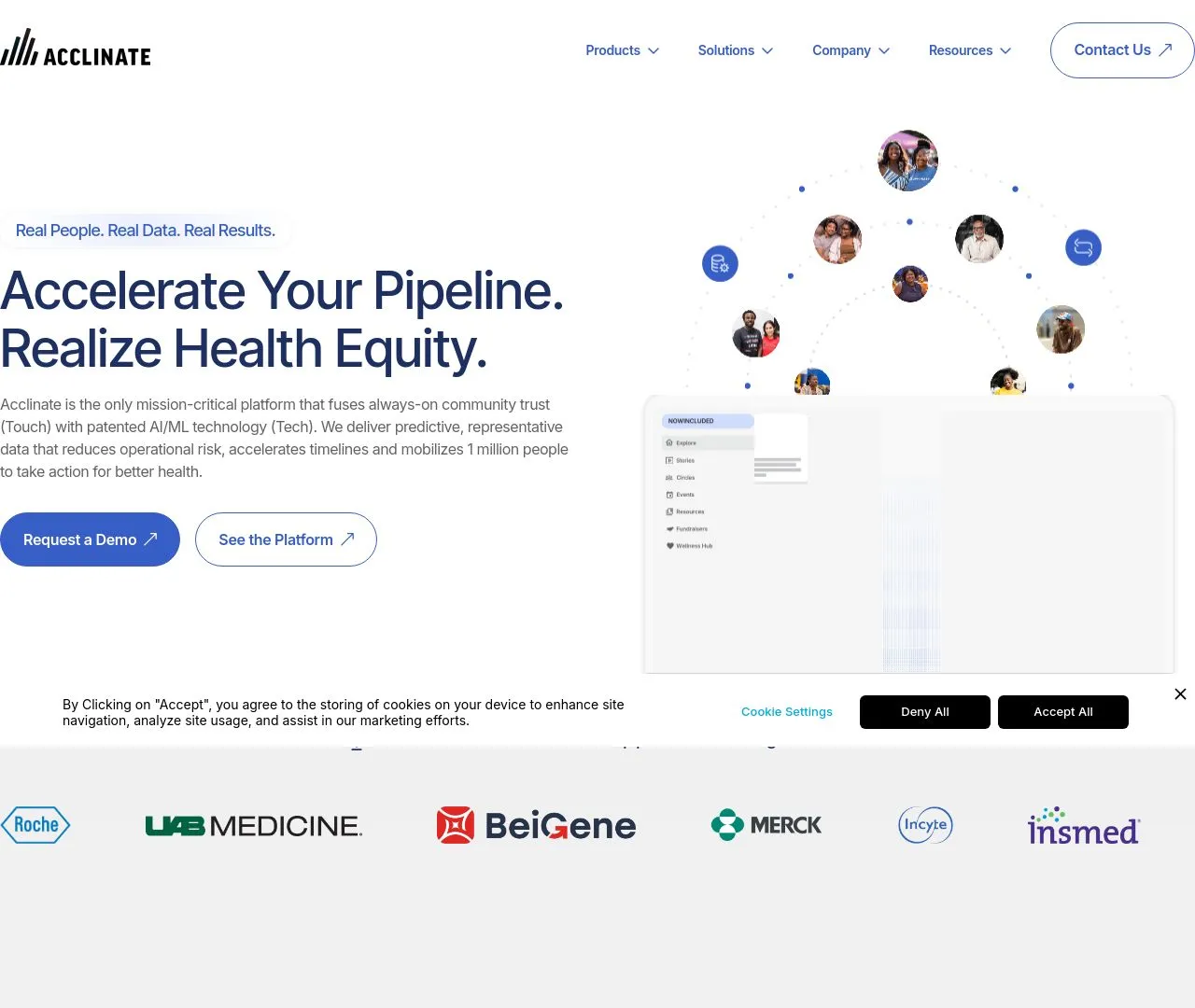 Acclinate website built by Ammo Studio